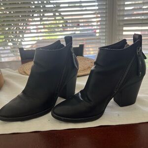 Target Black Ankle Booties with Side Zipper